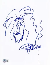Tommy Chong Signed Autographed Sketch Cheech & Chong 2023 BAS BK41090