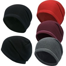 Winter Sports Daily Beanie Hat Ear Warm Polar Fleece Skull Cap for Men and Women