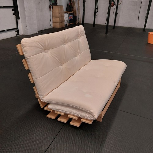 IKEA Double Massum Futon wooden frame sofa bed with mattress 140cm x