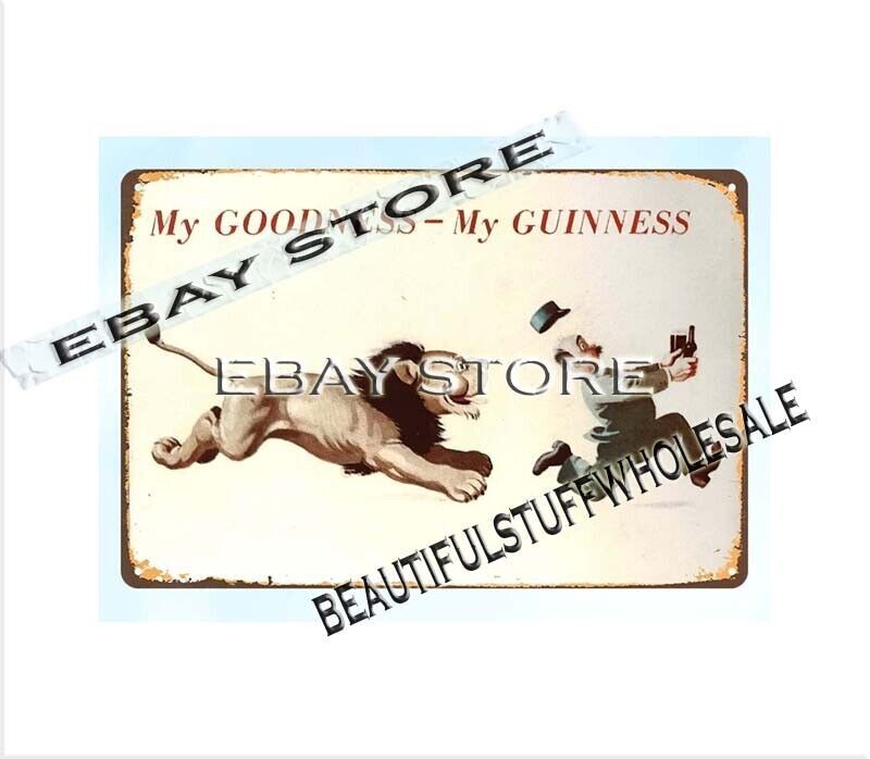 My Goodness My Irish stout beer lion bar club pub tin sign wall art