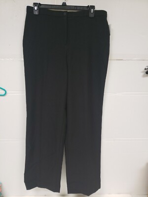 Jaclyn Smith Womens Black Comfort/ Career Pants Stretch Sz 16 NWT