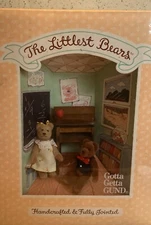 Gund The Littlest Bears Sister Brother Miniatures Handcrafted Fully Jointed NIB