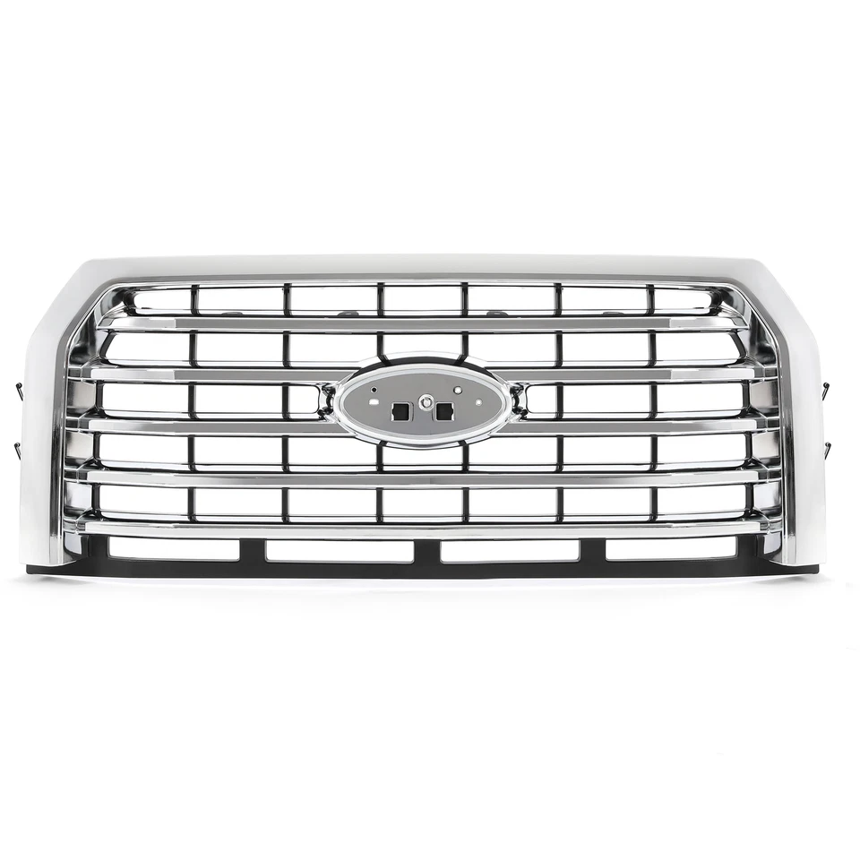 For Ford F-150 F150 Pickup 2015 2016 2017 Chrome Front Upper Bumper Grille ABS - Image 2 of 4