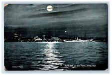 1907 Wolff's Park And U. S. S. Yantic Steamer Moon Detroit Michigan MI Postcard