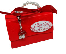 Geburtstag Geldgeschenk Handtasche + Charm Gl...