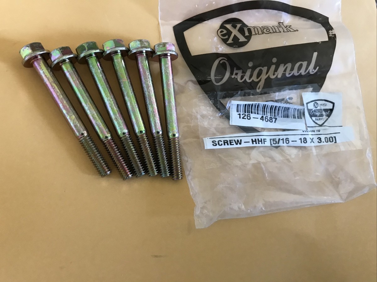 トロントラ様 LOT OF 6 - OEM Exmark 126-4687 Hex Head Flange Screw OEM TORO | eBay