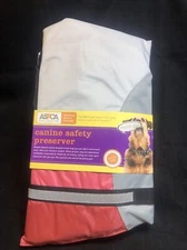 ASPCA Canine Dog Nylon Safety Life Preserver For Medium Dogs Light Grey, Red