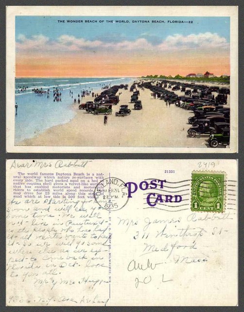 FLORIDA Daytona Beach VINTAGE POSTCARD eBay