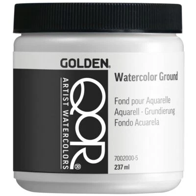 GOLDEN ARTIST COLORS QoR Watercolor Grounds 8 Oz White Transform Any Surface for Watercolor Art