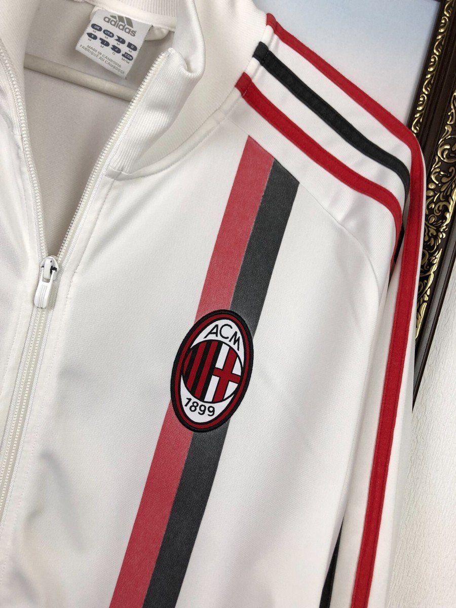 Vintage Adidas AC Milan Football Jacket Soccer Track Top Mens