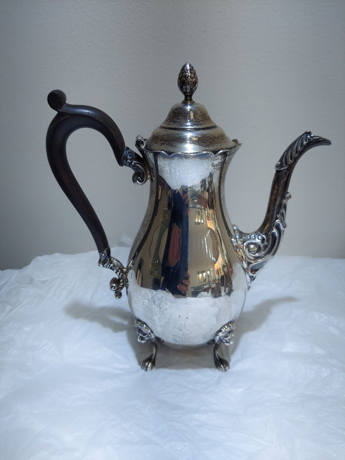 VINTAGE STERLING SILVER TEA POT , CREAMER & SUGAR BOWL SET, BY PRILL