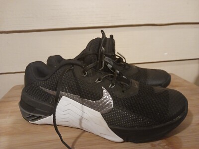 Nike Metcon 7 Shoes Black White Gray Silver CZ8280 010 Womens Size 8.5