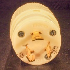 Nema L6-20 3 prong nylon twist lock plug 20 amp 250 volt