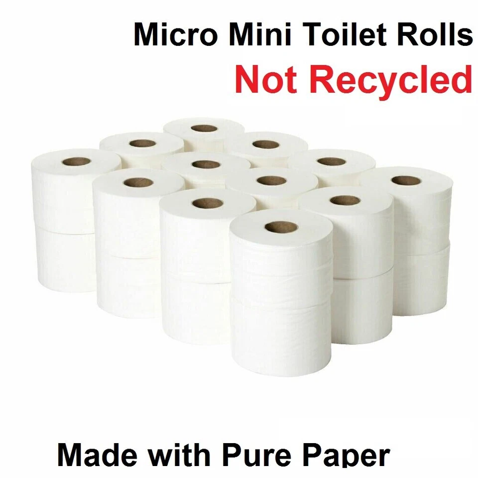 ONEONE 24 Pack Micro Mini Jumbo Toilet Roll Puresoft 2 Ply 100M not Super Jumbo