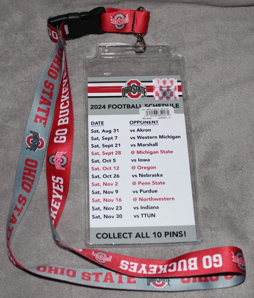 Cordón de boleto de juego de fútbol americano 2 Ohio State Buckeye National Championship 2024 OSU Foto 3 de 3