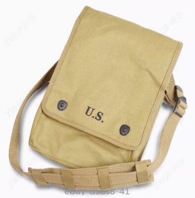 WW2 US Army 1938 Map Pack Pouch Bag Canvas Strap | eBay Australia