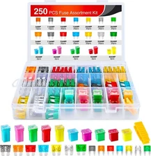 Nilight 250PCS Blade Jcase Car Fuse Assortment Kit Box Replacement Fuses