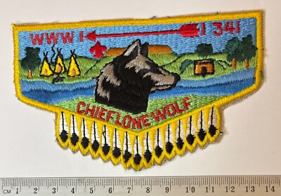Vintage Chief Lone Wolf 341 Brotherhood S8c Lodge Adobe Walls Area Council Scout
