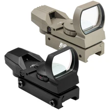NcSTAR Full Metal Red / Green Dot Adjustable 4-Reticle Airsoft Reflex Sight