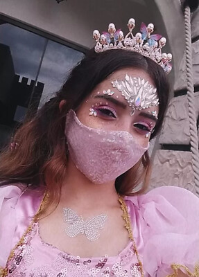 Girls or adult Butterfly Tiara Crown Princess Queen Pink  display picture 2