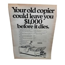 Xerox Copier Machine RIP vintage 1980 Magazine Ad Print Advertising