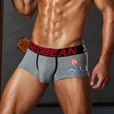 SEOBEAN NEW MEN'S sexy Cotton boxer underwear