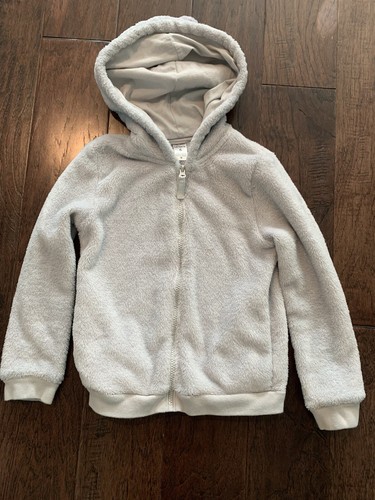 Carters Gray Hooded Zip Up Bunny/bear 