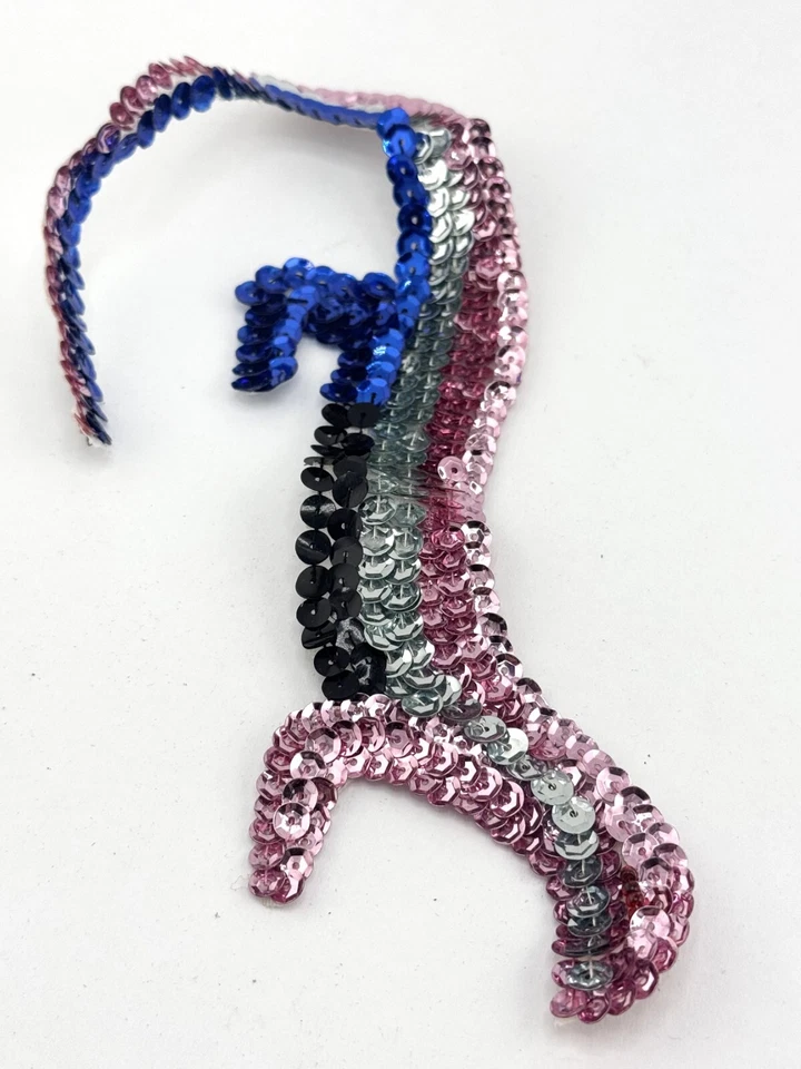 Parche bordado vintage con apliques de cuentas de lentejuelas coser en conejito de Pascua Nuevo de Lote Antiguo Foto 3 de 4