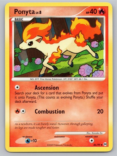 2009 POKEMON PONYTA ARCEUS 46/99 UC NM A77673 FREE S&H