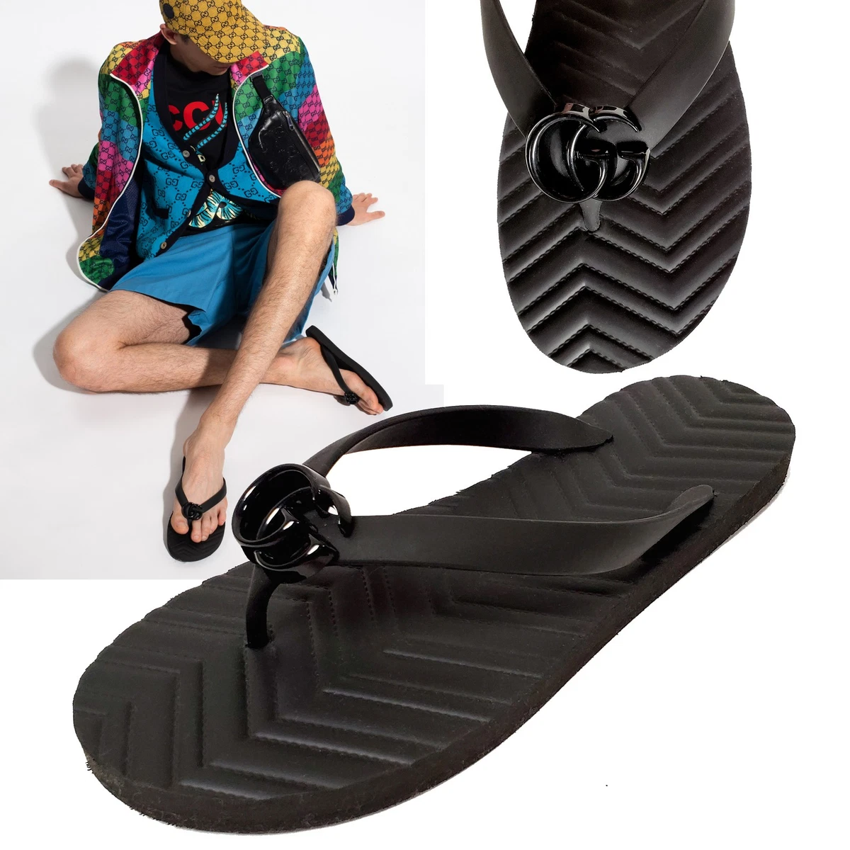 Gucci Men\'s Titan Thong Sandals 9UK/10US NIB Gucci Men main image 3