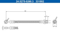 NEU - ATE 24.5275-0260.3 Bremsschlauch FüR Mitsubishi