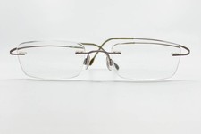 Silhouette Brown Titanium Rimless Eyeglasses Frames Titan 18695