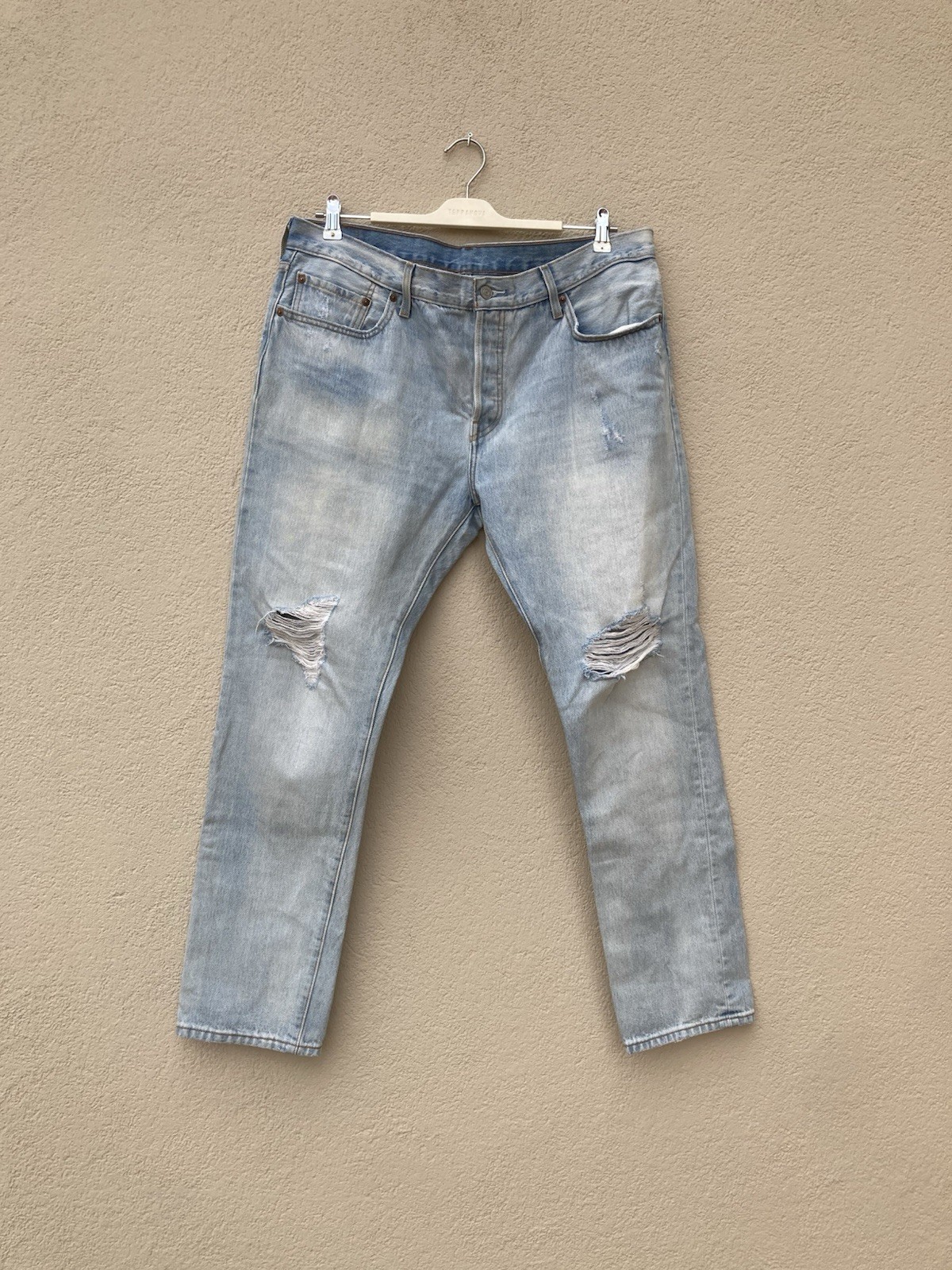levis 501 CT W33/34 Denim Jeans Vita 49 lunghezza 102 Cm