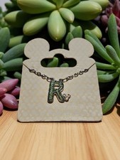Mickey Letter R Initial Necklace Pendant Chain Silvertone New Fast Shipping