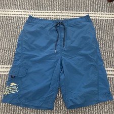 Tommy Bahama Men  s Size Large Swim Trunks Deep Teal Blue Side Pocket Size Large