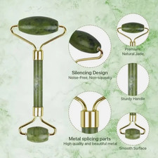 Jade Face Massage Roller Beauty Tool Facial Eye Neck Body Anti Ageing Therapy