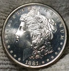 1881-s Morgan Silver Dollar Choice Brilliant Uncirculated Cameo With Mirrors