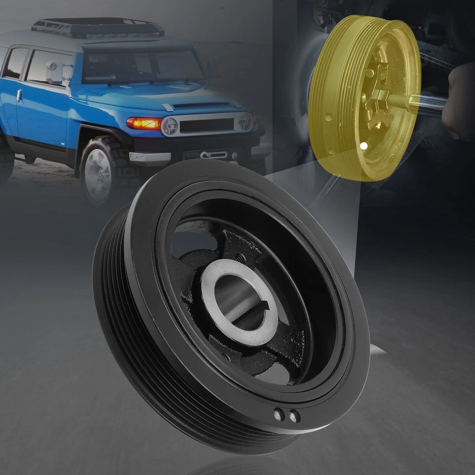 Engine Harmonic Balancer for Toyota 4Runner Tacoma Tundra Lexus GS300 IS250 New - Image 3 of 4