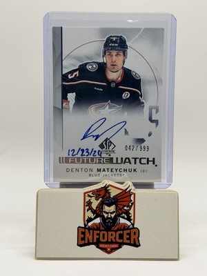 UD 2024-25 SP Authentic Future Watch Auto Inscribe Denton Mateychuk /999 CBJ