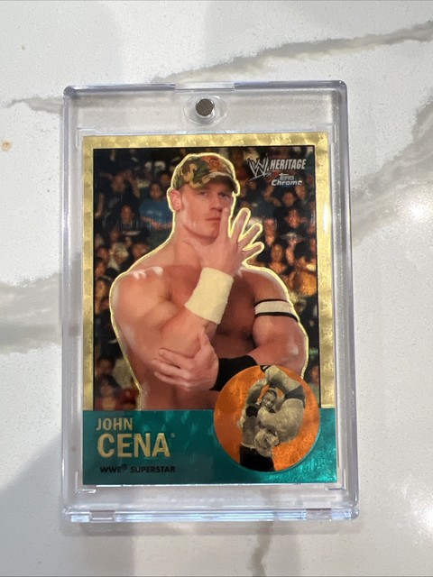 2007 Topps Chrome Heritage WWE John Cena #1 SuperFractor /25 GRAIL
