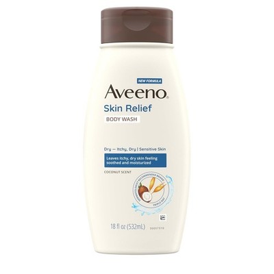 Aveeno Skin Relief Body Wash, Soothes Itchy Dry Skin, 18 fl oz (E799)