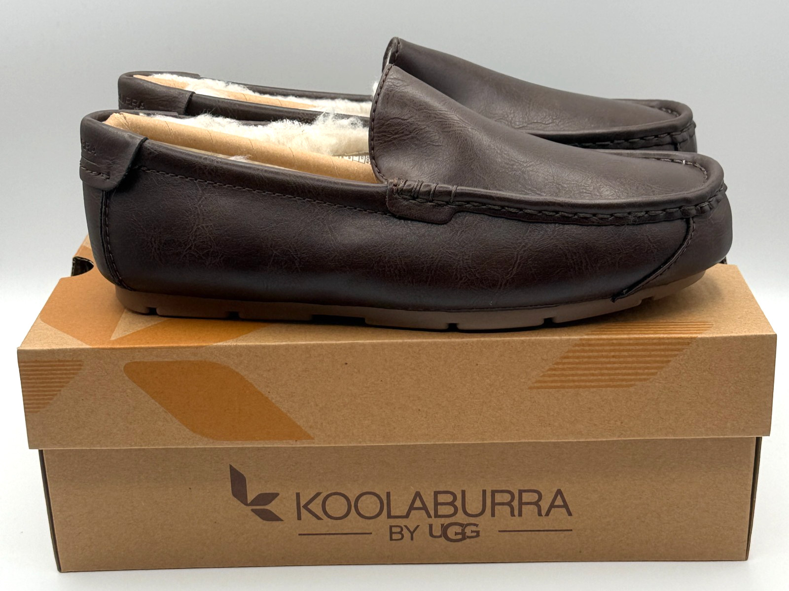 Koolaburra Ugg Tipton Smooth Slippers Mens Size 8 Brown Slides Comfort 1154810