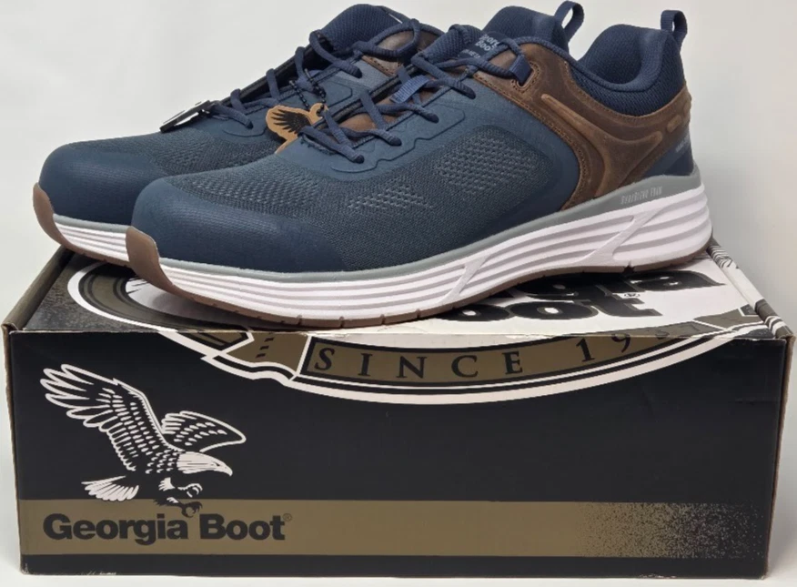 Georgia Boot Durablend Nano Composite Men Sneaker Work Safety Shoes Blue 10.5