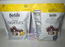 2 PACK DILETTANTE CHOCOLATES LEMON TRUFFLES GANACHE / DARK CHOCOLATE 20 OZ Each