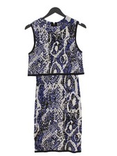 French Connection Bodycon Midi Dress UK8 in Blue