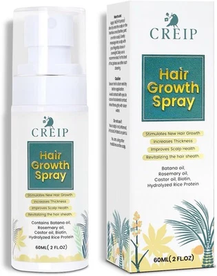 Creip Hair Growth Spray Stimulates New Hair Growth & Scalp Health 60ml EXP 03/27