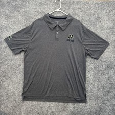 Notre Dame Fighting Irish Shirt Polo Mens XL Gray NCAA Football Chillinwear Top