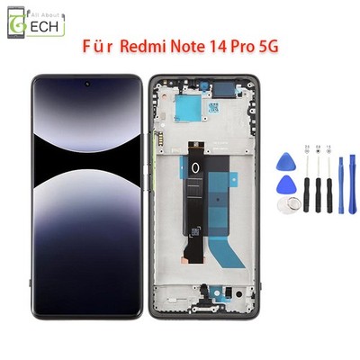 Original Xiaomi Redmi Note 14 Pro 5G 24090RA29G LCD Display mit Rahmen