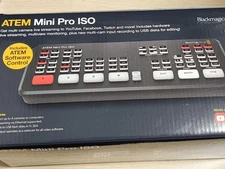 Blackmagic Design ATEM Mini Pro ISO HDMI Live Stream Video Switcher Used w/Box