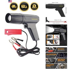Automotive Timing Light 12v Inductive Ignition Timing Light Gun For 24 Stro...